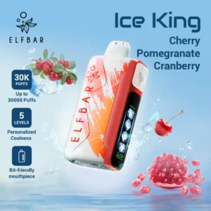 Buy new ELFBAR Ice King Cherry Pomegranate Cranberry 50mg at vapehope - Dubai , UAE.