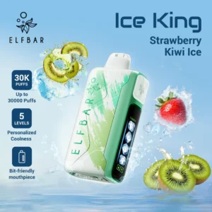 ELFBAR Ice King Strawberry Kiwi Ice 30k in Dubai. Fruity ice blend. Buy single or box at VAPEHOPE UAE