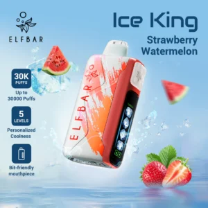 buy new ELFBAR Ice King Strawberry Watermelon 50mg in UAE. Juicy fruit combo, Single & box options.