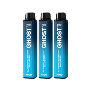 newly added Vapes Bars Ghost Pro Blueberry Raspberry Blackberry 3500 Puffs disposable at vapehope. Deliver all over uae cash on delivery.